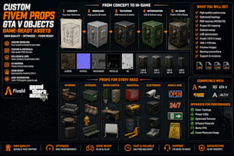 create custom fivem props gta v props and assets