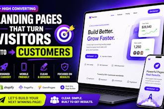design website landing page, shopify sales page landing page design