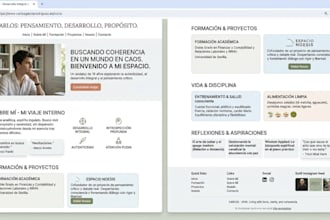 design a minimalist and strategic personal brand website