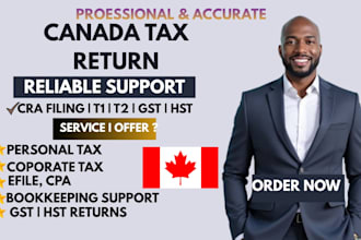 prepare canada tax return ,cra tax filing , t1 personal tax ,t2 personal tax