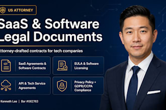 draft a bulletproof saas agreement and software development contract US attorney