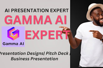 gamma ai pitch deck presentation design for startup and business