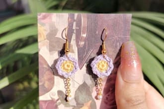 make crochetwithgenie earrings that are intricate, bespoke, luxury