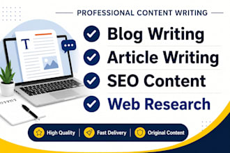 write blog posts articles and web research