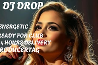 create professional dj drops, radio jingles and producer tags