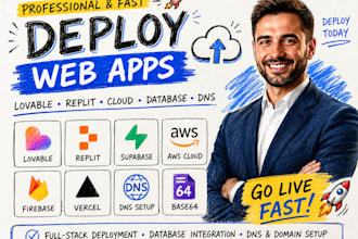lovable deploy replit web app supabase aws cloud firebase dns vercel base64