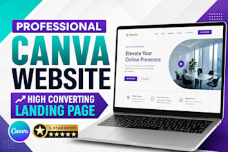 design canva website, canva landing page, ugc portfolio website, website design