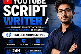 engaging youtube scripts for cash cow and faceless channels
