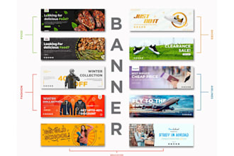 design awesome looking web banner, flyer, fb ads and cover