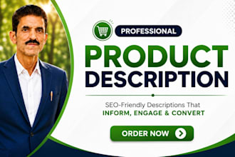 write SEO product descriptions for shopify