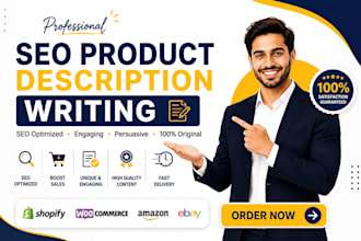 write SEO product descriptions for shopify