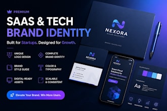 create brand identity for tech startups and saas companies, saas tech branding