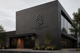 design a premium tech and architecture logo