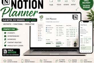 create a custom notion planner and productivity dashboard