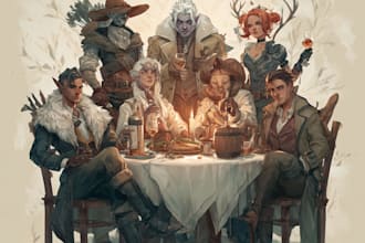 do a dnd character or dnd party art