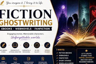 ghostwrite your fiction ebook, webnovel and fanfiction story