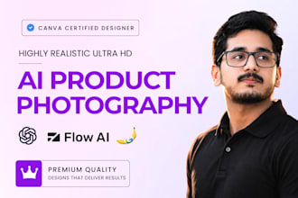 design realistic ai product photography with ai model photography