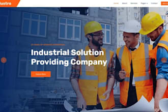 build wix construction website industrial company  civil infrastructure website