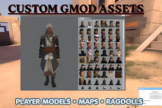 create custom gmod player models, maps, ragdolls, and darkrp assets