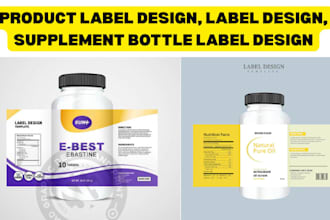 do product label design, label design, supplement bottle label design