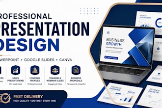 design or redesign professional powerpoint slides and business presentations