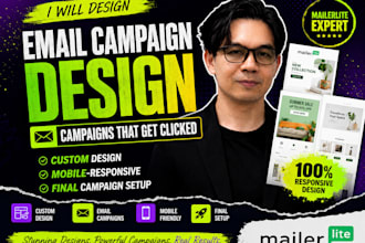 design and build your email template inside mailerlite