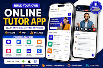 develop online tutor app for elearning, live classes and course platform