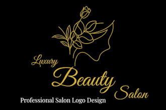 design luxury beauty salon spa and makeup logo design
