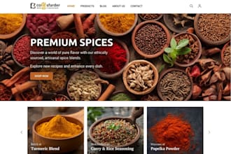 design spice shopify store sauce food recipe website seasoning grocery store