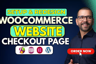 setup, redesign woocommerce store, checkout page, shipping, tax, product funnel
