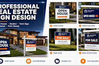 design open house, real estate signs professionally