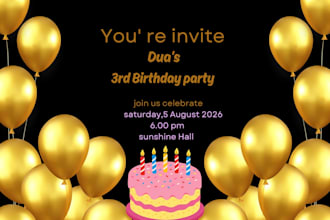 design beautiful invitation cards or any event