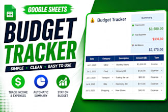 create a google sheets budget tracker with dashboard