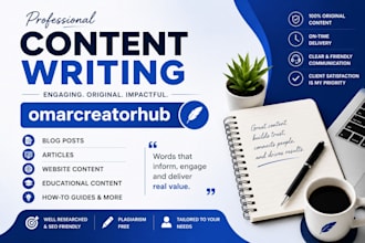 write engaging blog posts, articles and website content