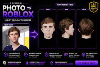 create realistic custom roblox heads from photos