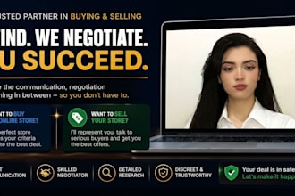 be your ecommerce negotiation expert to buy or sell digital stores