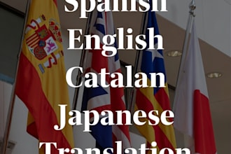 translate spanish, english and japanese professionally