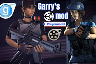 create a high quality custom garrys mod gmod character playermodel