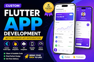 develop flutter mobile app for android and ios