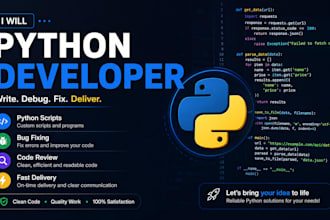 write python scripts and fix bugs