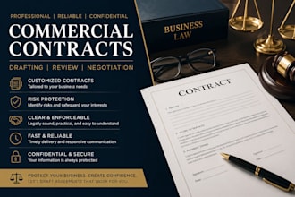 draft or review a commercial contract or agreement