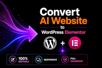 convert claude ai, lovable, or ai website to wordpress elementor