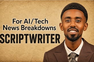write researched ai and tech news youtube video scripts