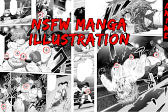 draw custom nsfw manga pages doujinshi anime manga comic as your manga artist