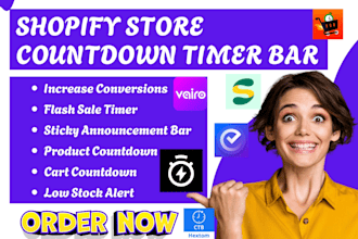setup shopify countdown timer bar samita essential scarcity algoshop vr hextom