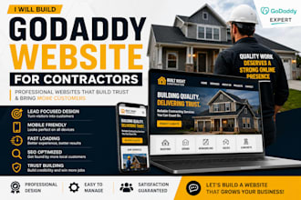 build godaddy website for contractors that wins more leads