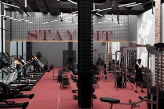 recreate indoor sport facilities,basketball court,gym layout,realistic 3d render