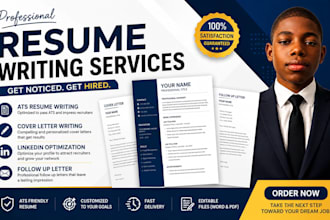 write ats resume, cover letter, linkedin optimization, and follow up letter