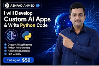 develop custom ai applications and write python code for your business