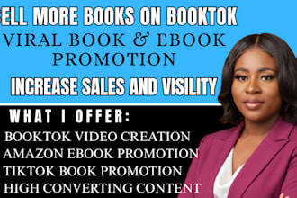 do book promotion, ebook marketing on my booktok tiktok account